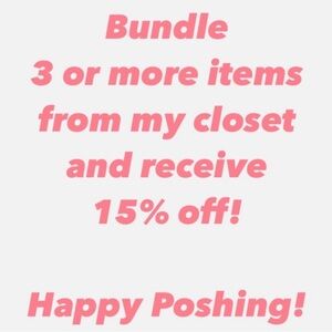 Bundle 3+ items get 15% off